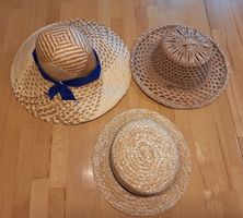 3 Vintage Strohüte, wie neu