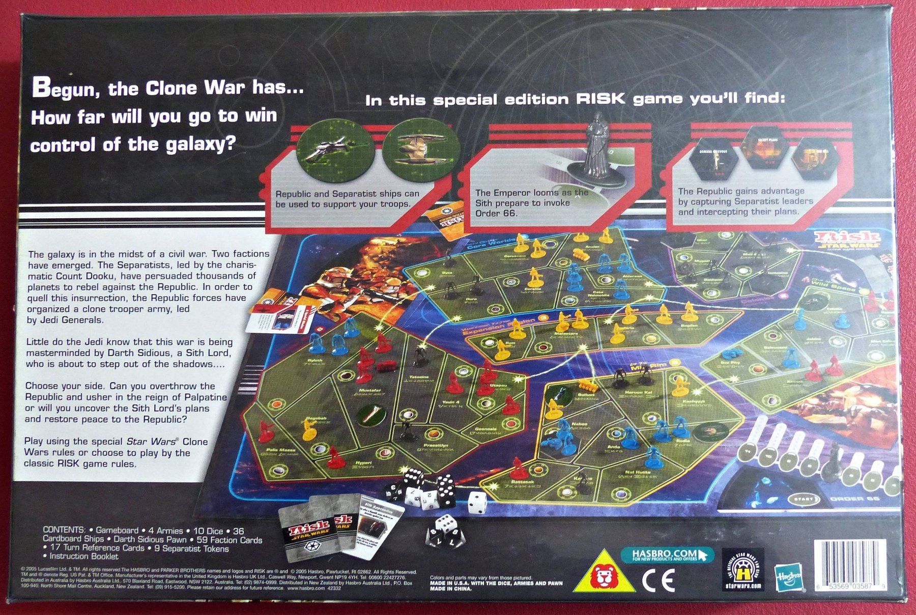 Jeux: STAR WARS RISK RISIKO BOARD GAME CLONE WARS EDITION USA 2005 – D'occasion à Lugano par YouWantUS 1