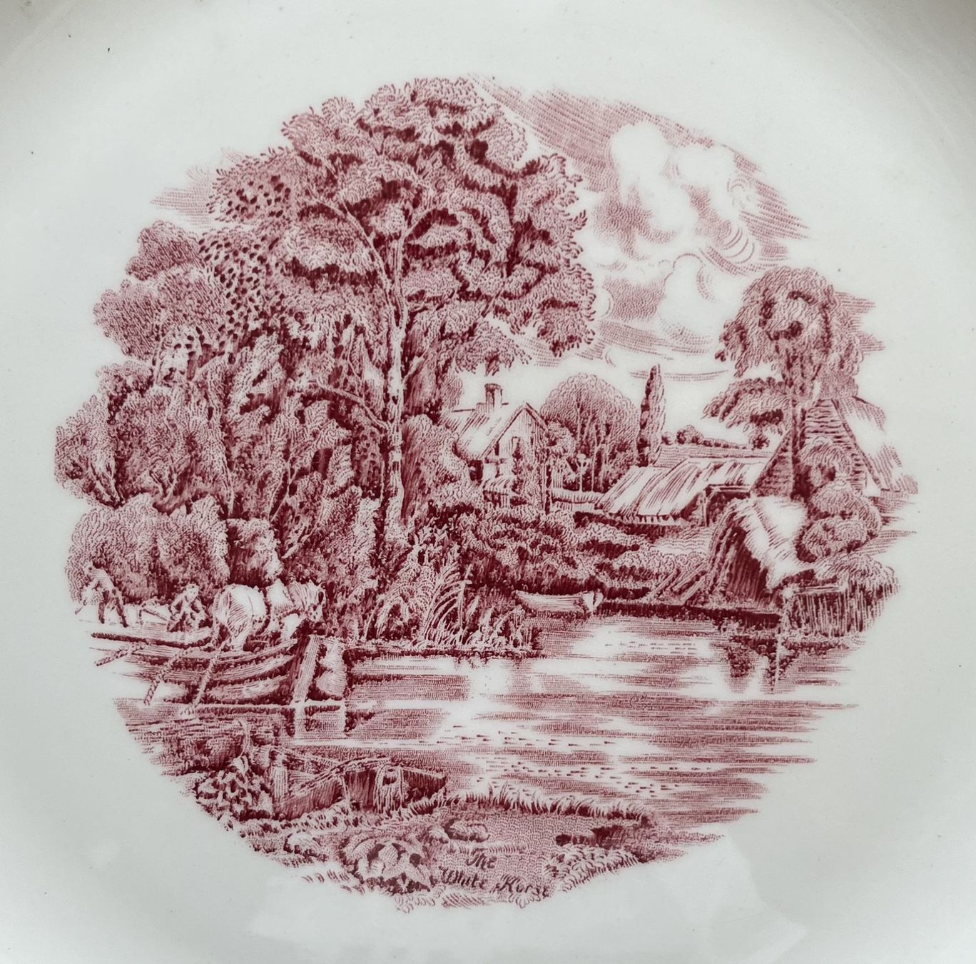 Piatti: W.H.Grindley Porz. Servierteller SCENES  AFTER CONSTABLE red – Nuovo (secondo la descrizione) da Arlesheim venduto da Pyramide88 1