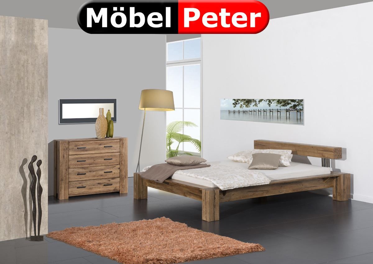 Letti: Bett Morten mit Balken Kopfteil 140cm – Nuovo e nell'imballaggio originale da Kölliken venduto da erostar 2