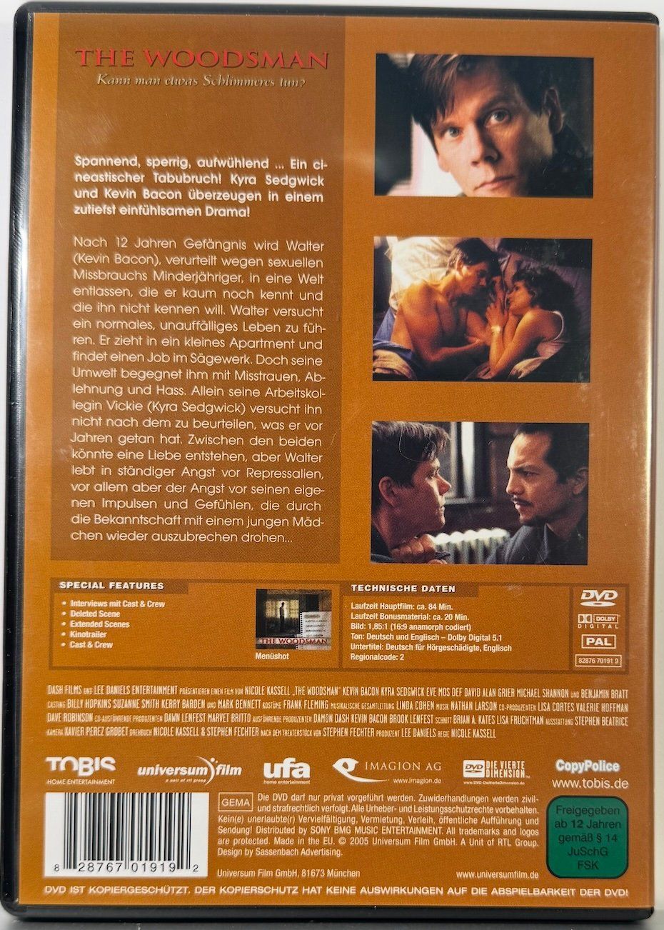 Alle DVDs: DVD THE WOODSMAN – Gebraucht aus Wisen von gigisna 2
