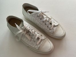Candice Cooper Sneaker Leder weiss Kroko Optik guter Zustand