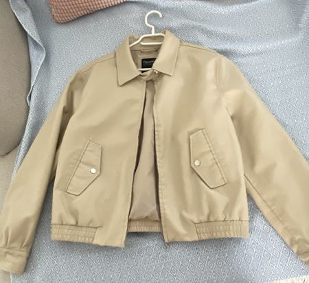 Jacke beige Kunstleder neu Gr L