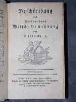 BESCHREIBUNG DES FÜRSTENTHUMS WELSCH-NEUENBURG UND VALLENGIN
