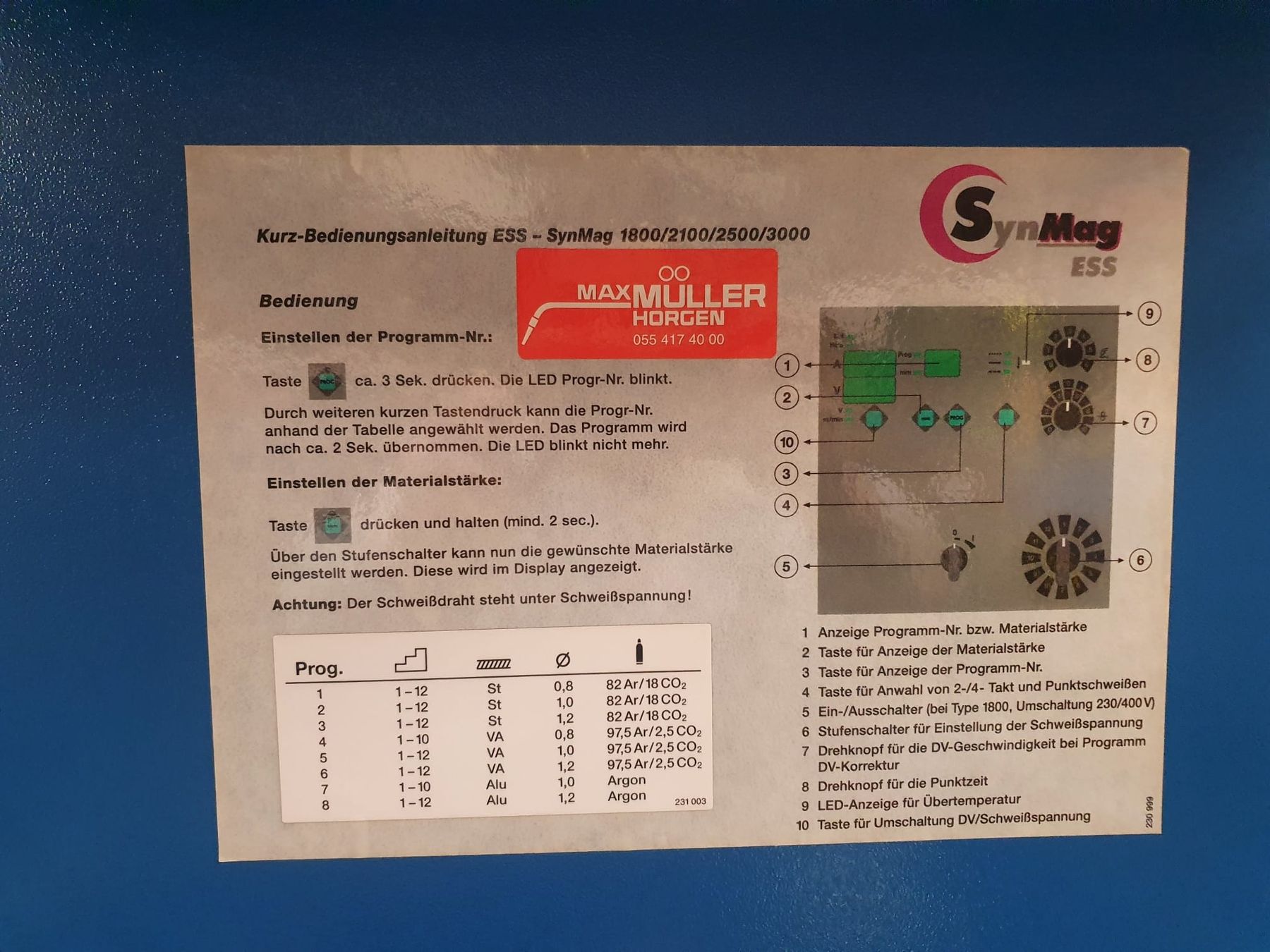 Oerlikon Saldatori: Schweissanlage ESS SynMag 3000 – Usato da Emmenbrücke venduto da inf_l8yf 7