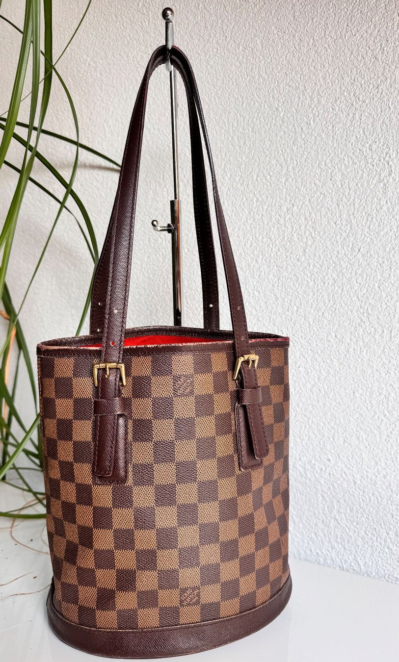 Borse da donna: Louis Vuitton Bucket Ebene Damier Original – Usato da Neuenegg venduto da ilovefashion123 1