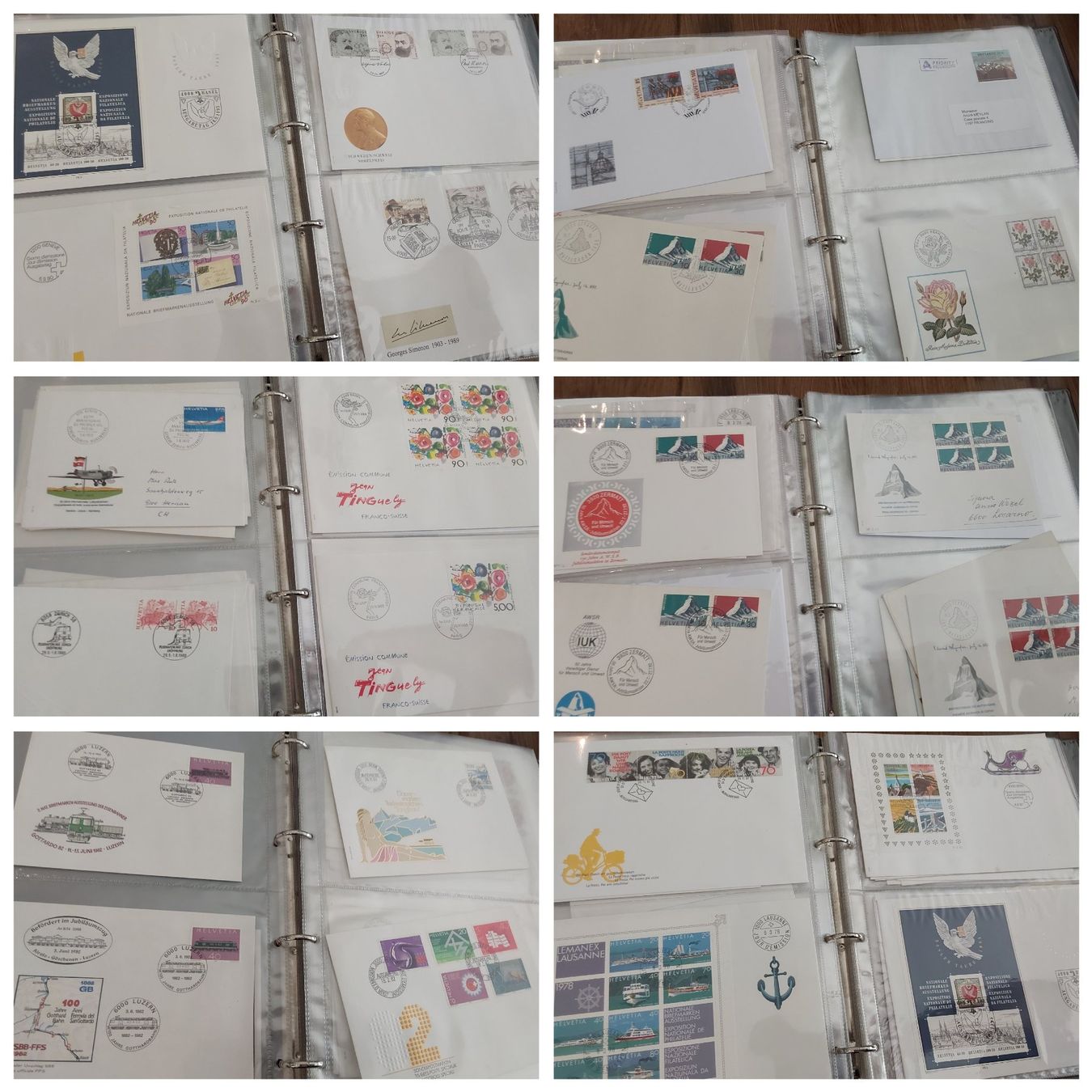 Alle Briefmarken: 6 Briefmarken-/Briefalben, CH, UNO – Gebraucht aus Münchwilen AG von Nesar 9