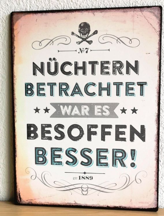 MetalSchild mit Spruch Kaufen auf Ricardo