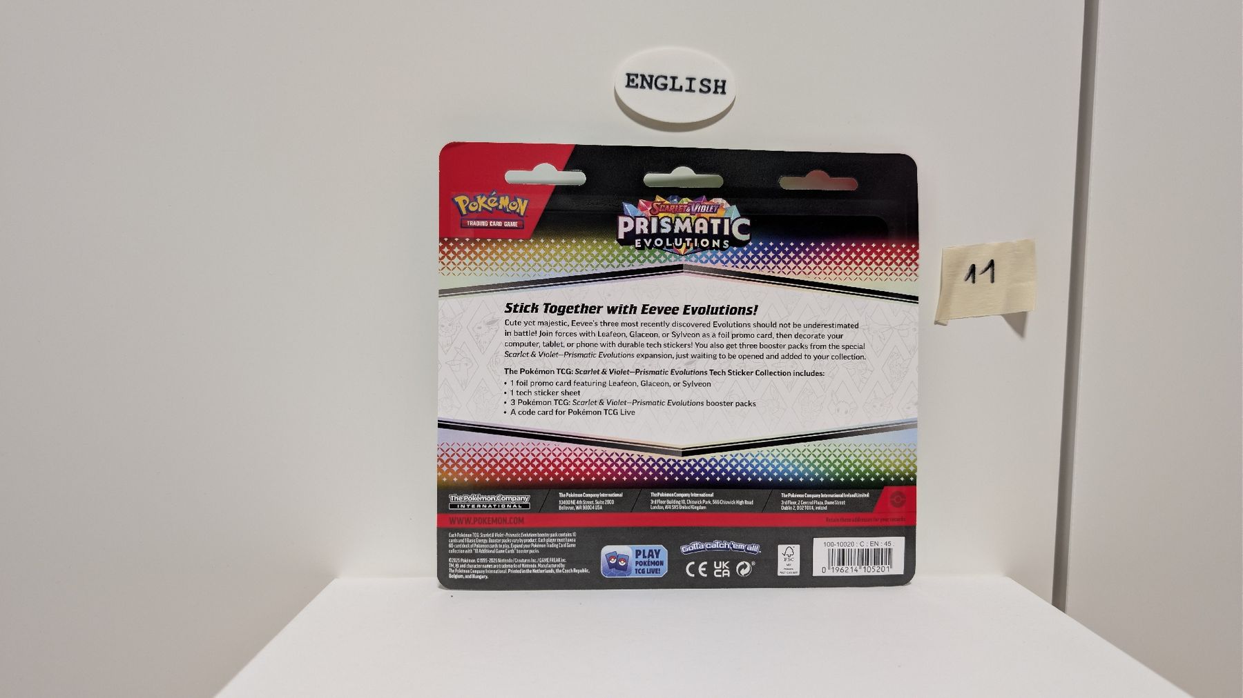Pokémon Carte collezionabili: Pokémon Prismatic Evolution Sticker Collection Leafeon en  – Nuovo e nell'imballaggio originale da Regensdorf venduto da Grischaluca 1