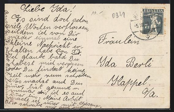 Cartoline postali: AK Herisau, Blick in die Bahnhofstrasse – Usato da Berlin venduto da bartko-reher 1