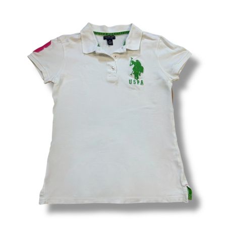 USPA women’s summer poloshirt in white (Ralph Lauren t-shirt