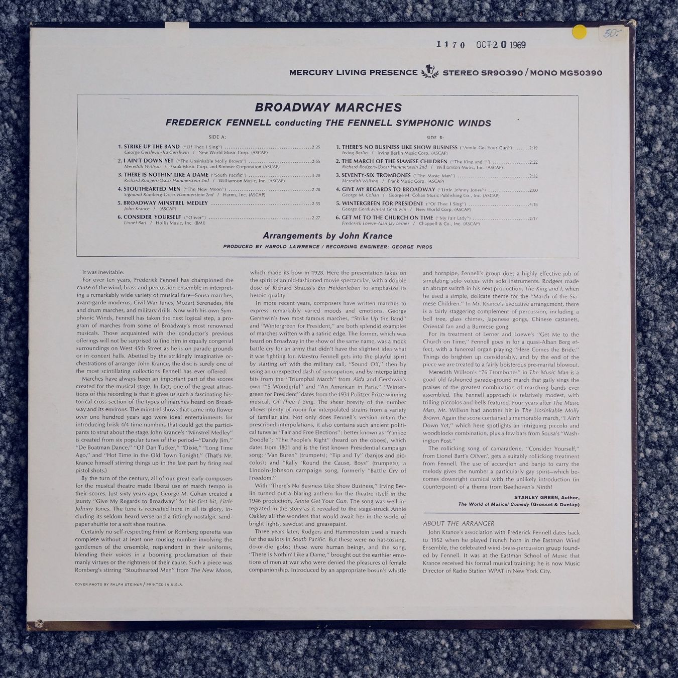 Dischi in vinile: Mercury SR 90390 / Broadway Marches – Usato da Brunnen venduto da Techfreak1 1