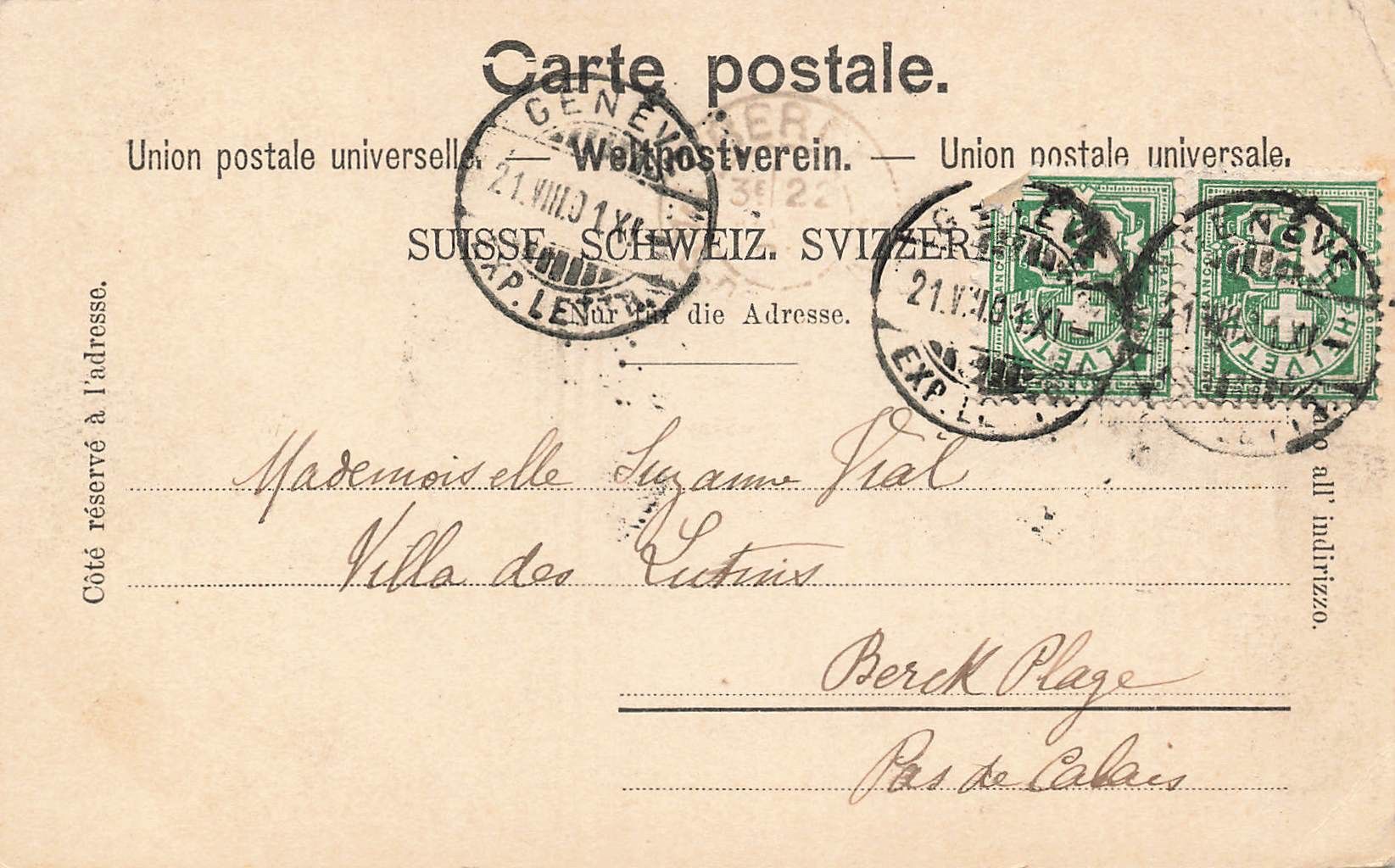 Cartoline postali: Chillon et la dent midi Eisenbahn Zug – Usato da Biasca venduto da Blenio71 1