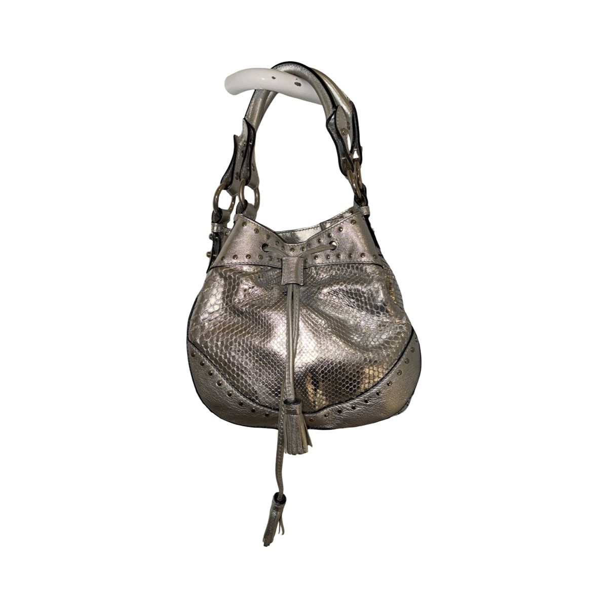 Roberto Cavalli Borse: Roberto Cavalli Silver studded leather bucket bag – Nuovo (secondo la descrizione) da Bursinel venduto da rud_9mxh 1