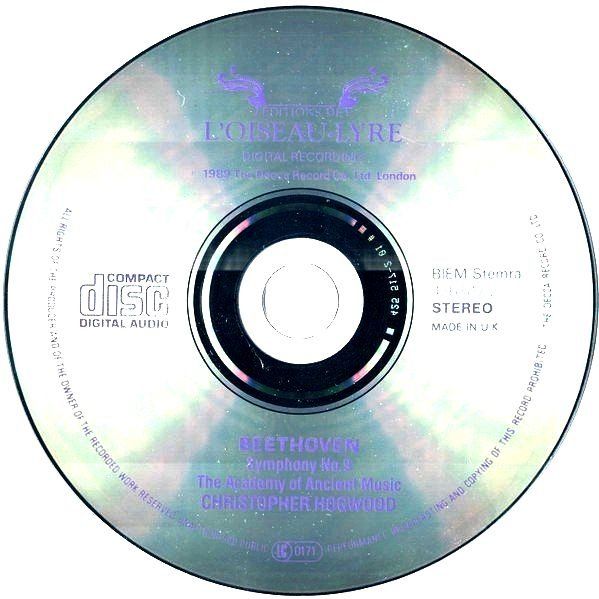 CD: Ludwig van Beethoven - Symphony no. 9 - Charistopher Hogwood – Usato da Unterbäch venduto da tuqsa 2