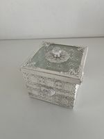 Potpourri / Deckeldose aus Metall / Shabby Chic