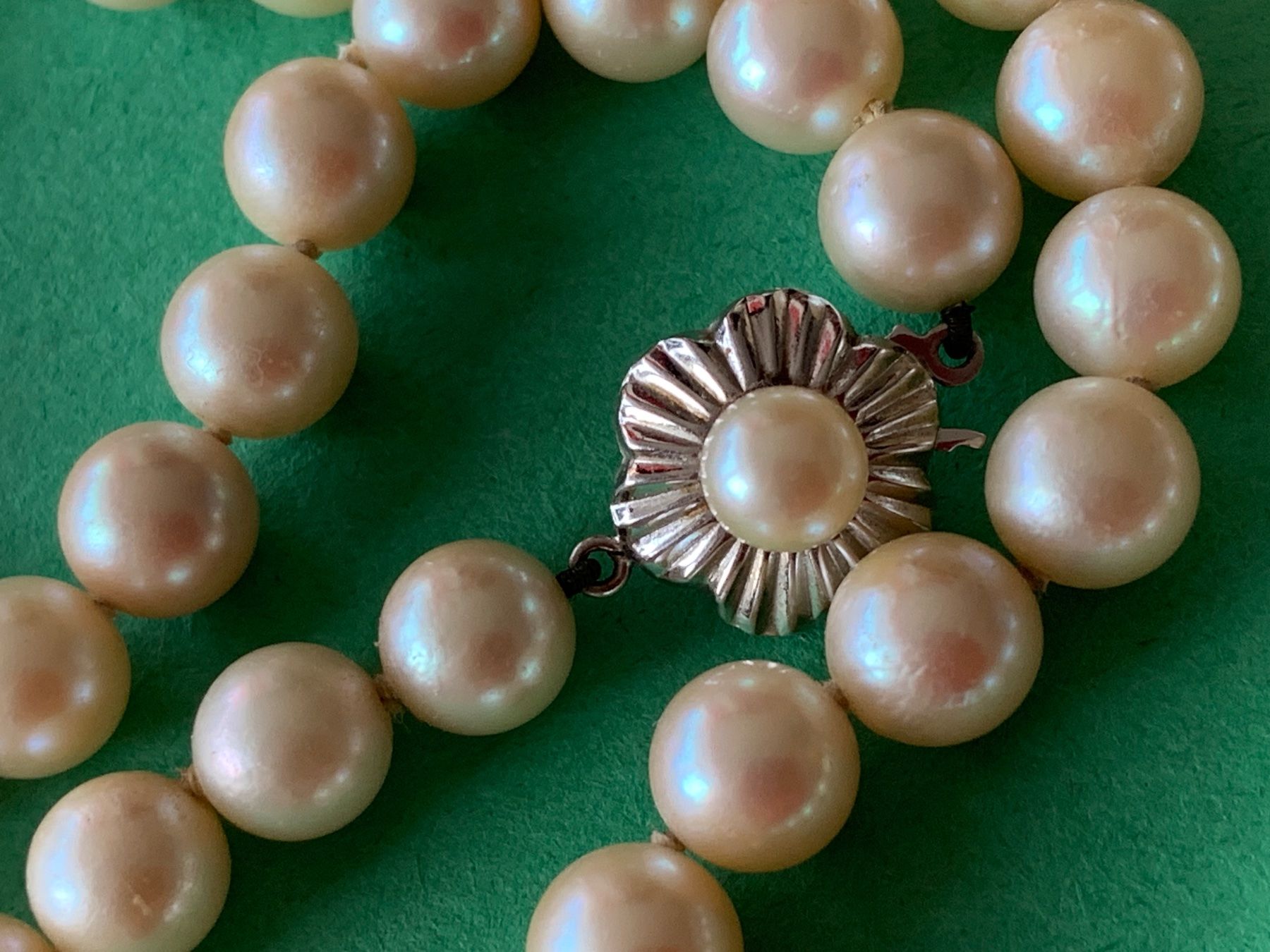 Perle (finte): Perlenkette weissgoldverschluss 14 K – Usato da Laufen venduto da belleskulptur 2