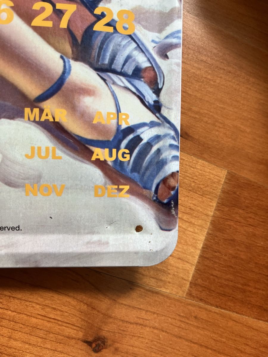 Coca-Cola Insegne: Blechschild Coca Cola Kalender – Usato da Allschwil venduto da sar_9sy9 6