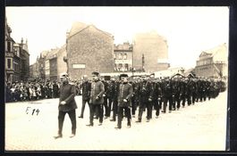 Foto-AK Saarbrücken, Feuerwehrtag, Mars