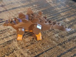 lego animal Brown Dinosaur Stegosaurus with Dark Orange Legs