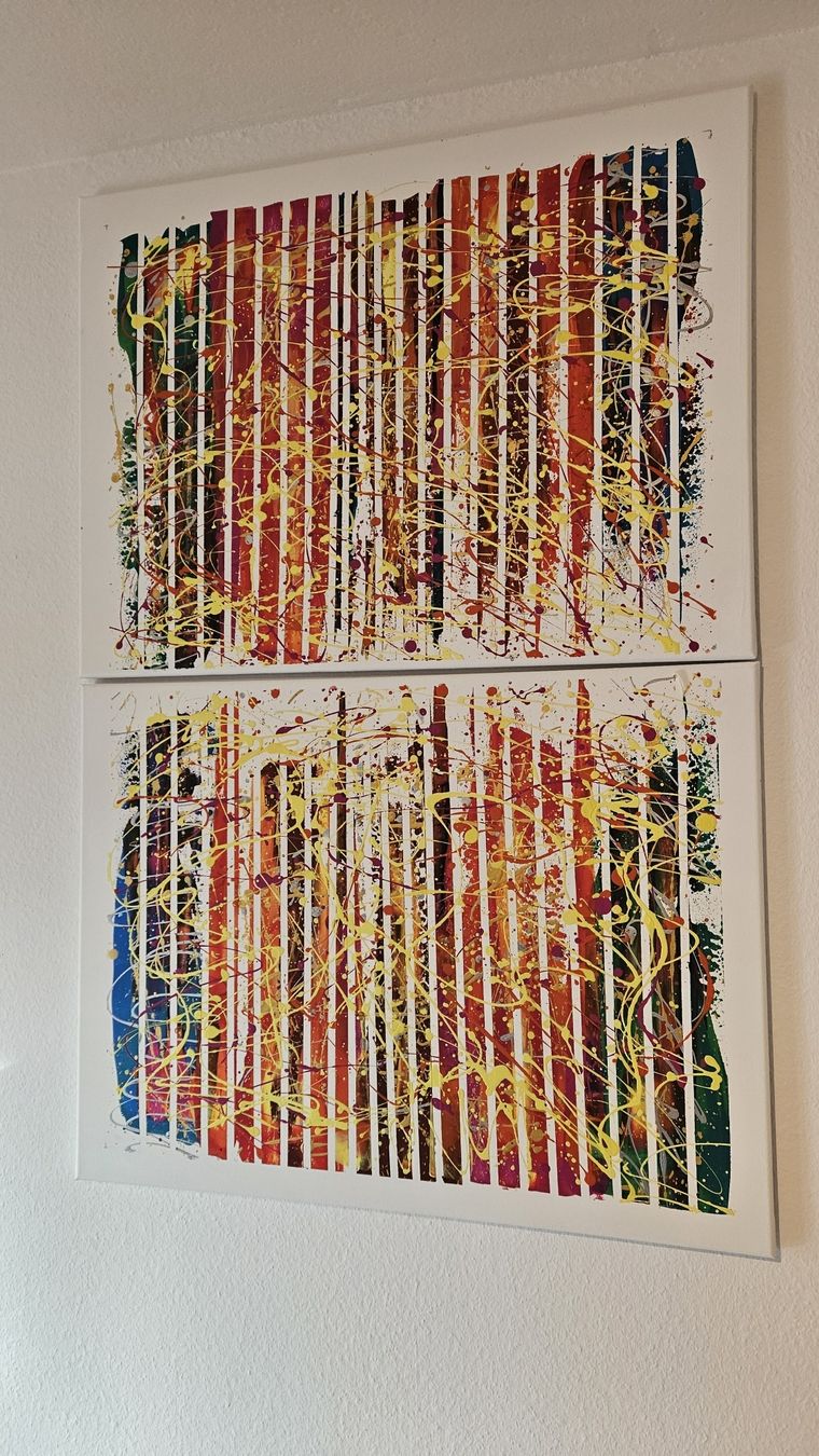 Dipinti: Tableaux d'art moderne, ensemble de deux pièces, neuf. – Nuovo (secondo la descrizione) da Le Locle venduto da fab_c9hh 1