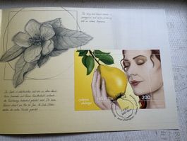 Carte  "Quittenflair" avec timbre suisse 2017- Sonderblock