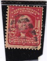 USA Briefmarke, seltene rote 2 Cent Marke - Washington! 1903