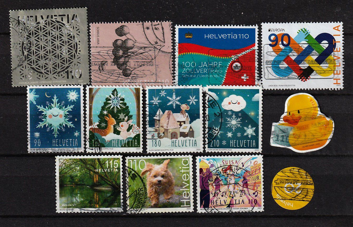 Tutti i francobolli: 2023 neue Schweizer Briefmarken – Usato da Arlesheim venduto da gaugi43