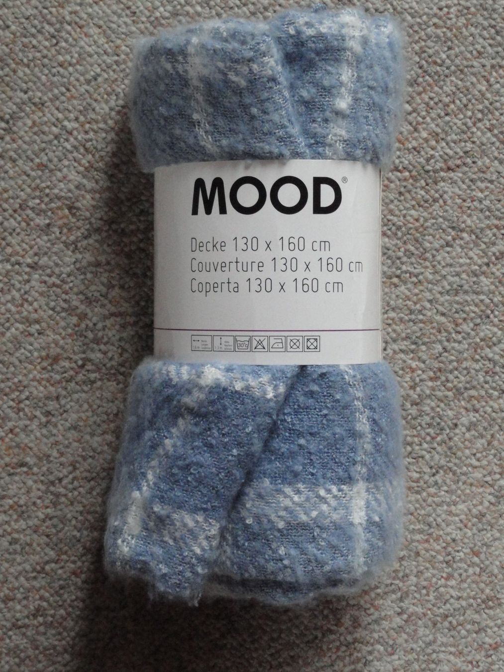 Coop Coperte: Decke "Mood" 130x160cm, hellblau, neu – Nuovo (secondo la descrizione) da Ins venduto da Baj