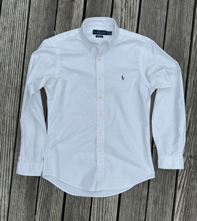 Ralph Lauren Hemd Oxford M Slim Fit Stretch Weiß