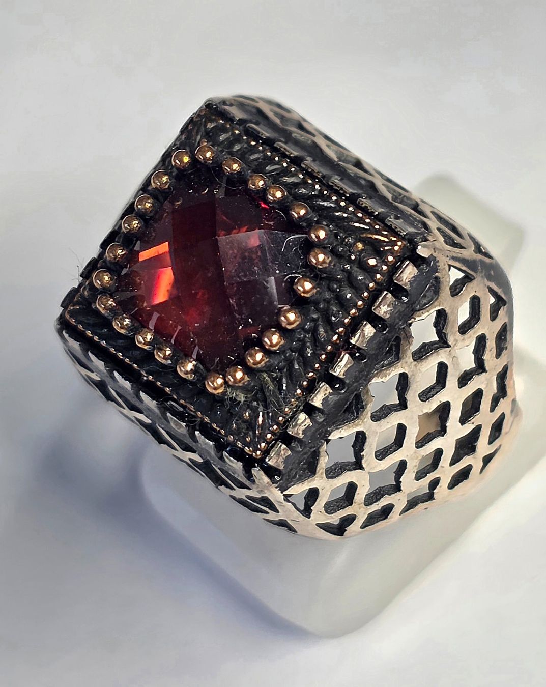 Bagues: Granat Silber Ring – Neuf (Voir description) à Zürich par adriben 4