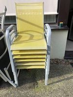 1 Gartenstuhl, stapelbar, Alu/Textil aus Wohnungsauflösung