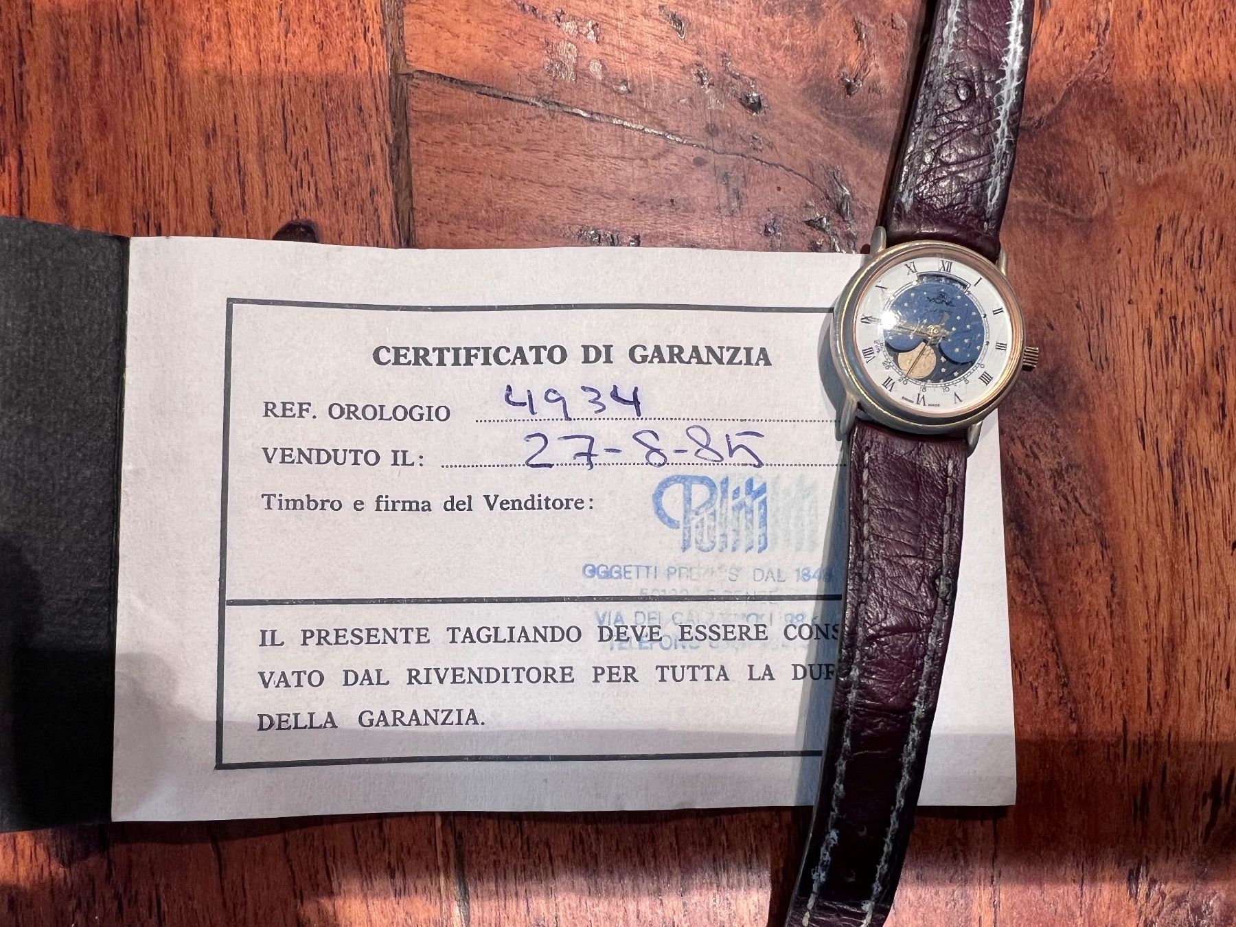Orologi: Monil Mondphasenuhr1985 mit Beleg – Usato da Richterswil venduto da Solemare47Nicole 1
