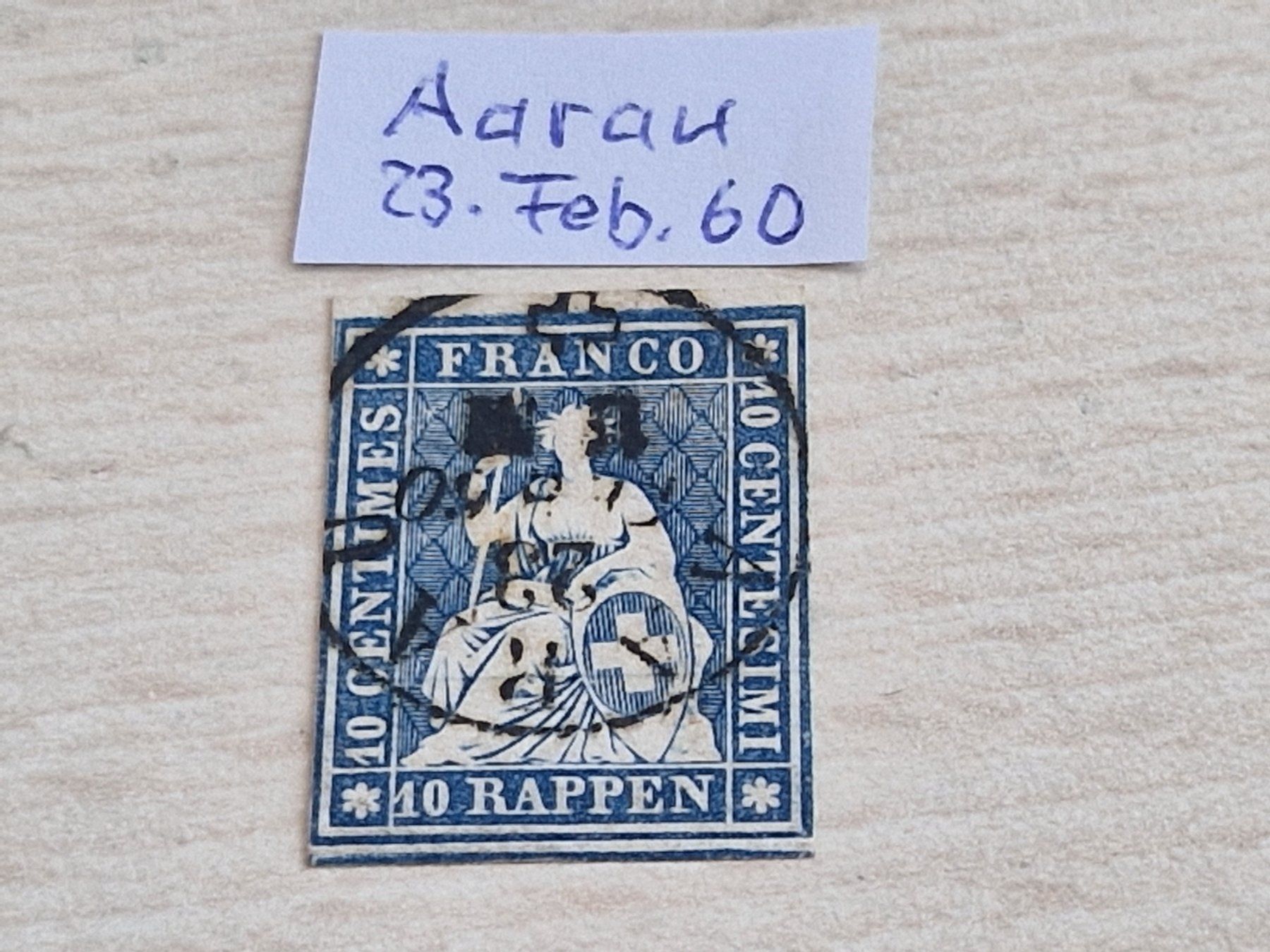 Alle Briefmarken: Strubel 23G, AARAU, ab 1.- – Gebraucht aus Burgdorf von Glossy01