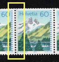 2015 "Lac de Tanay" 2.Auflage 837B, 11er-Streifen, 3 Abarten