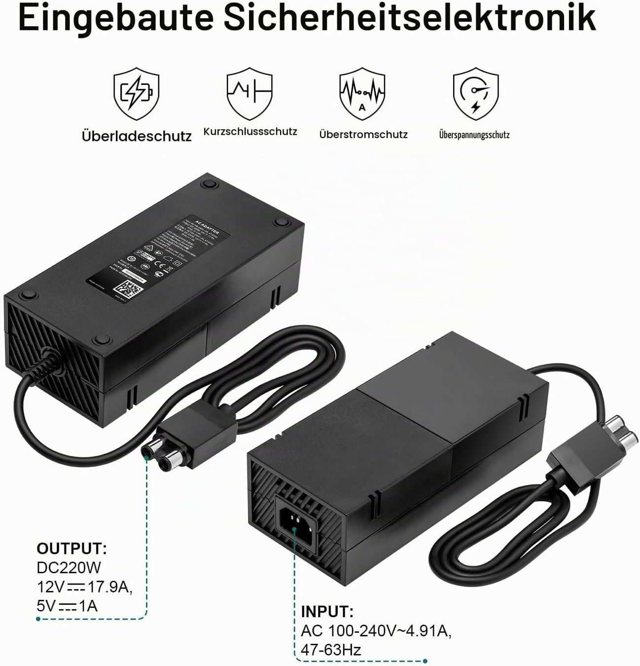 Konsolen: Xbox One Strom Kabel 230V mit Adapter Netzteil – Neu und originalverpackt aus Hundwil von Stallone5 3