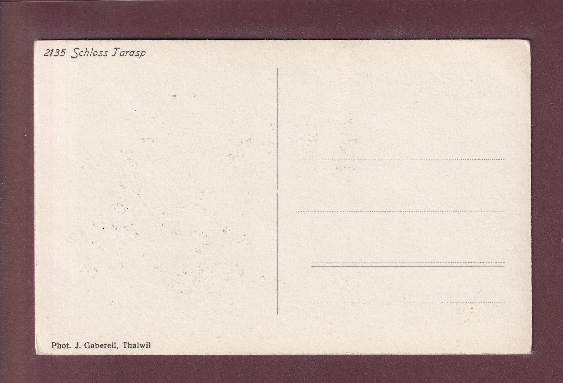 Cartoline postali: SCHLOSS TARASP – Usato da Pully venduto da nicecards 1