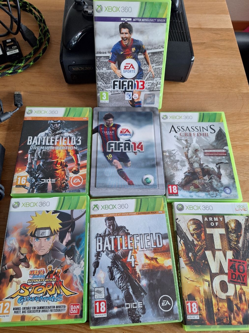Microsoft Console: Xbox 360 mit 2 Controller, HDMI Kabel und 7 Spielen – Usato da Erlinsbach SO venduto da lca_pn9p 1