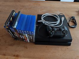 Sony PlayStation 4 Konsole mit Controller und 12 Spielen