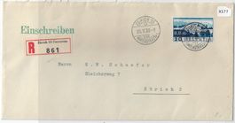 R-Brief Zürich 15 Unterstrass 25.V.38 Zu 212 Mi. 322