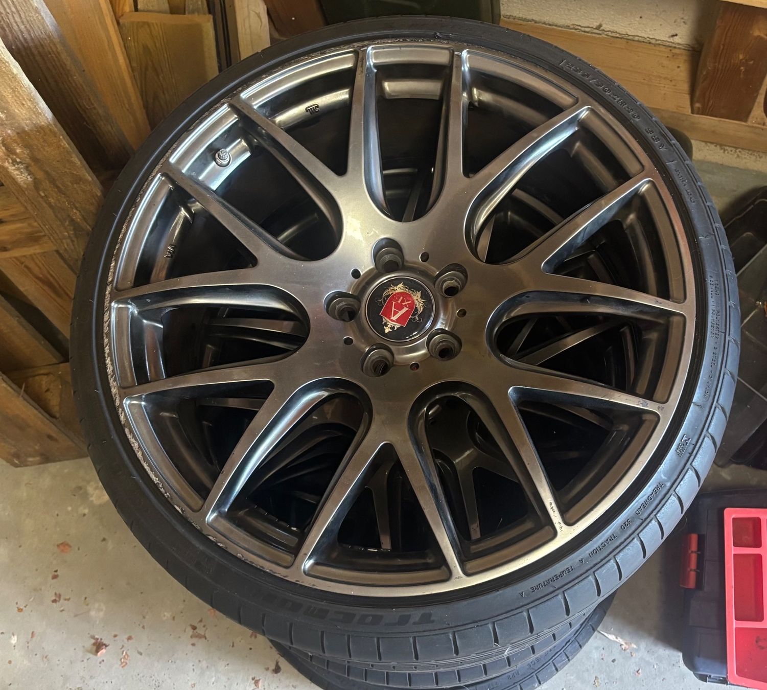 Pneumatici & Ruote complete: 4 jantes 5x112 AXE Wheels CS Lite Hyper Black 20 + pneus – Usato da Montbrelloz venduto da pau_tz2r 1