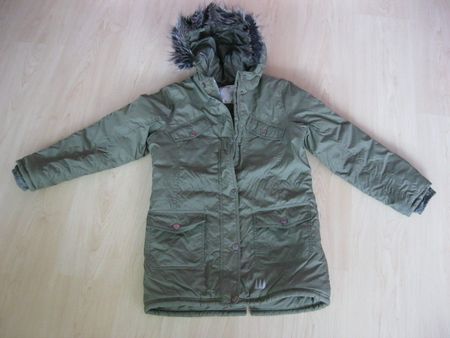 Girls-Winterjacke Gr.146 olivegrün