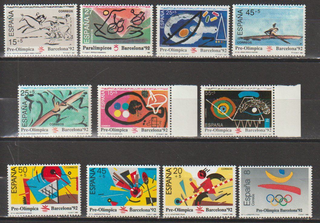 Tous les timbres: Timbres pré-olympiques Barcelone 1992 – Neuf avec emballage d'origine à Crans-Montana par kira56