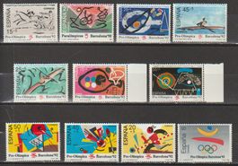 Timbres pré-olympiques Barcelone 1992
