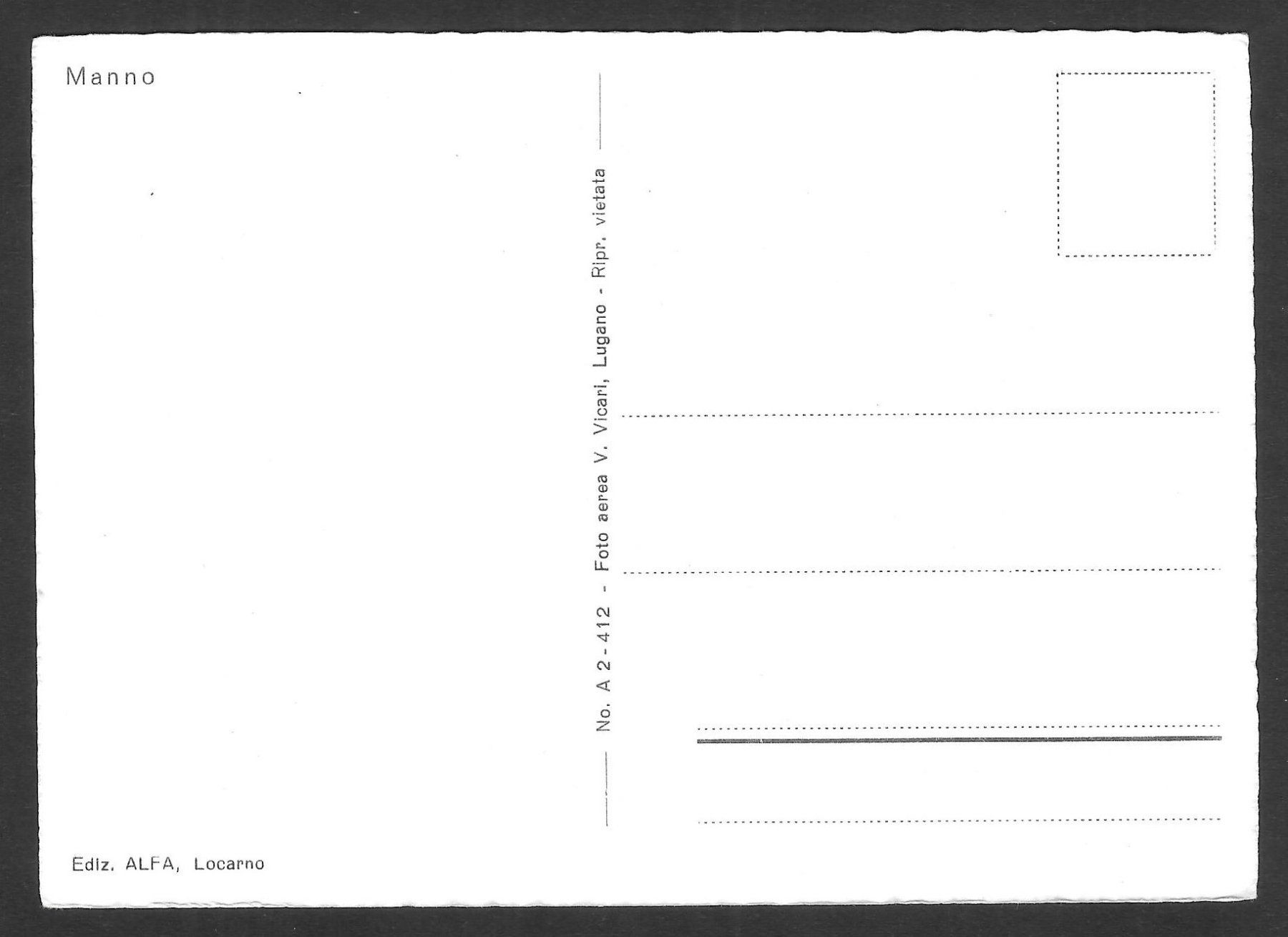 Cartoline postali: Manno Aerofoto – Usato da Olten venduto da clotaldi 1
