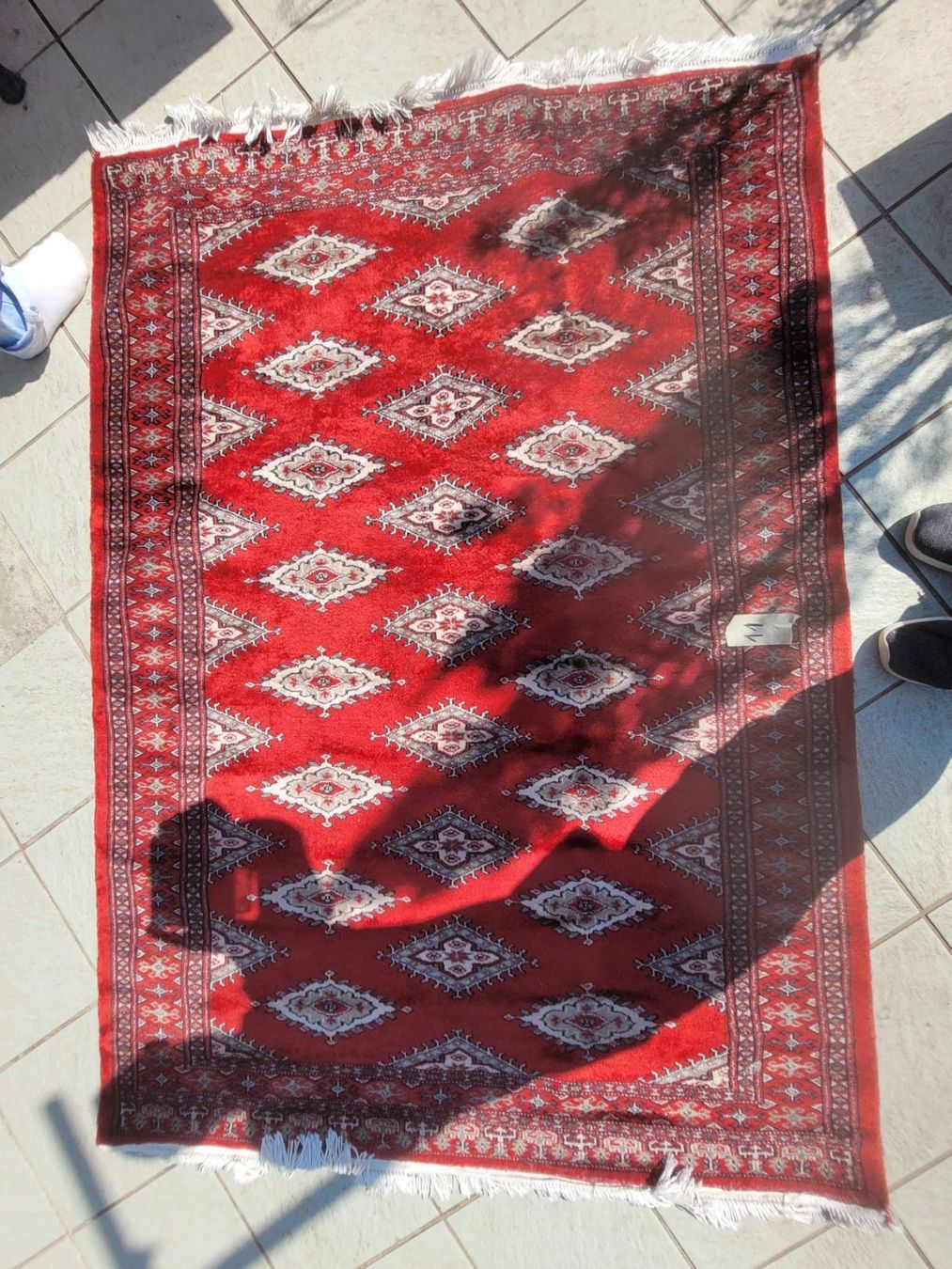 Tappeti: orientalischer Wollen Teppich rot, ca.127 x 178 cm – Usato da Rüschegg-Heubach venduto da Ofen111