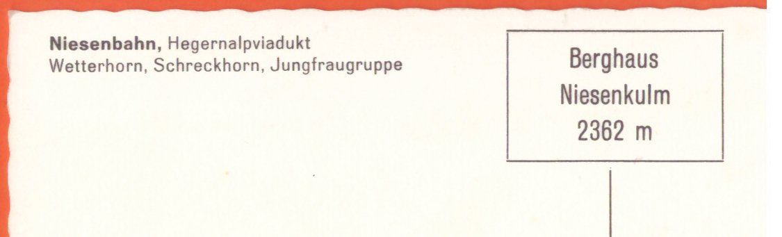 Ansichtskarten: NIESEN BERGBAHN - BE - HEGERNALPVIADUKT – Neu (gemäss Beschreibung) aus Montebelluna / TV von Album2do 1