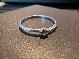 Damenring VSG 58, 750 Weissgold, 1.57 gr / Brillant 0.1ct
