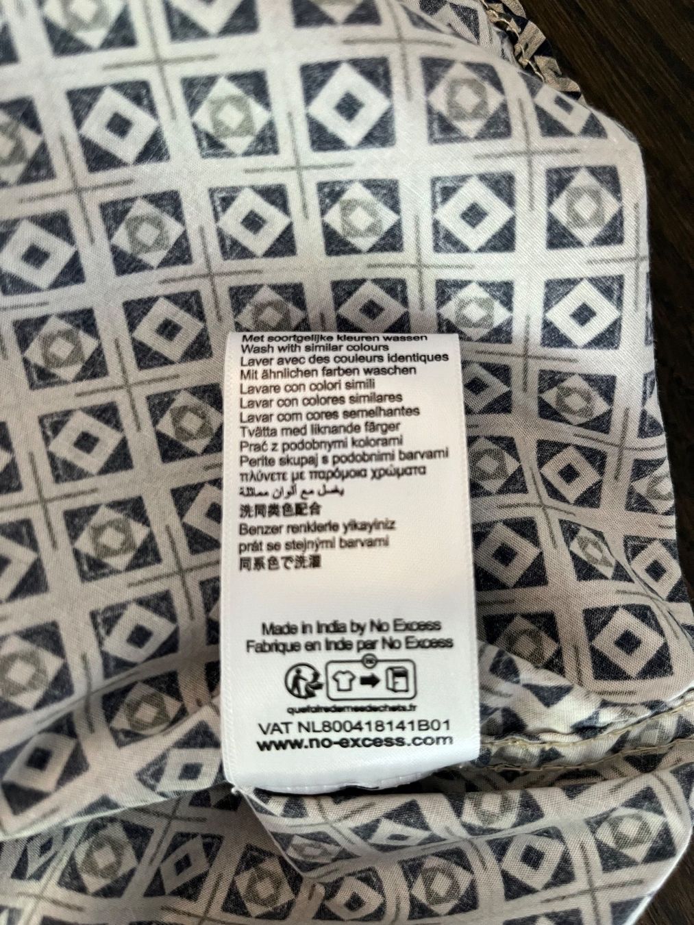 Camicie: NO EXCESS Herrenhemd Langarm  beige gemustert – Usato da Birrwil venduto da Bruce1968 4