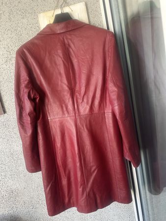Damen Lederjacke Rot Grösse 42 guter Zustand